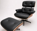 Poltrona e Puff Charles Eames - Madeira Pau Ferro