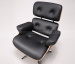 Poltrona e Puff Charles Eames - Madeira Pau Ferro