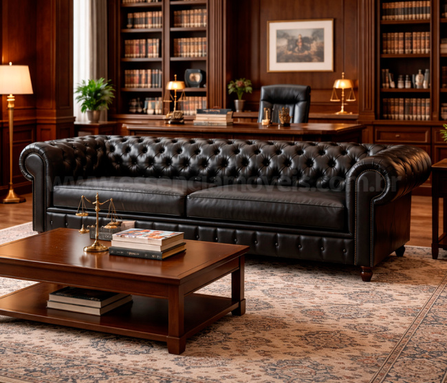 Sofá Chesterfield - Couro