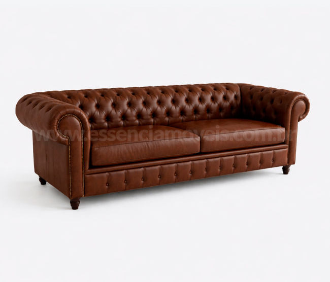 Sofá Chesterfield - Couro