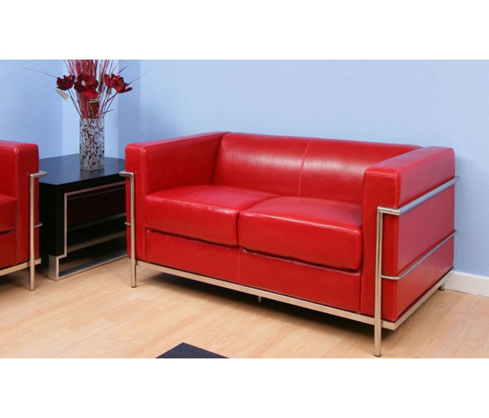 Sofá LC2 (2 Lugares) Cromado Essência Móveis de Design