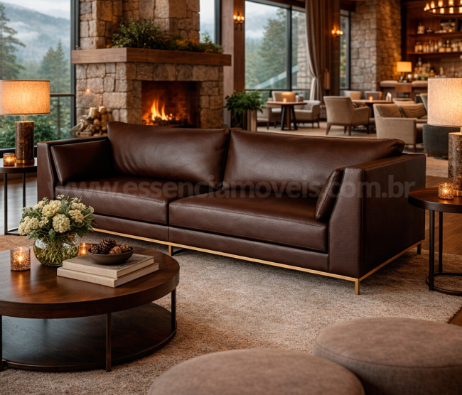 Sofá Lumina - Couro