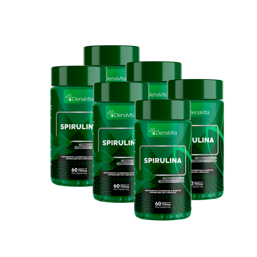 Kit 6 Spirulina 360 cáps. Essential Company