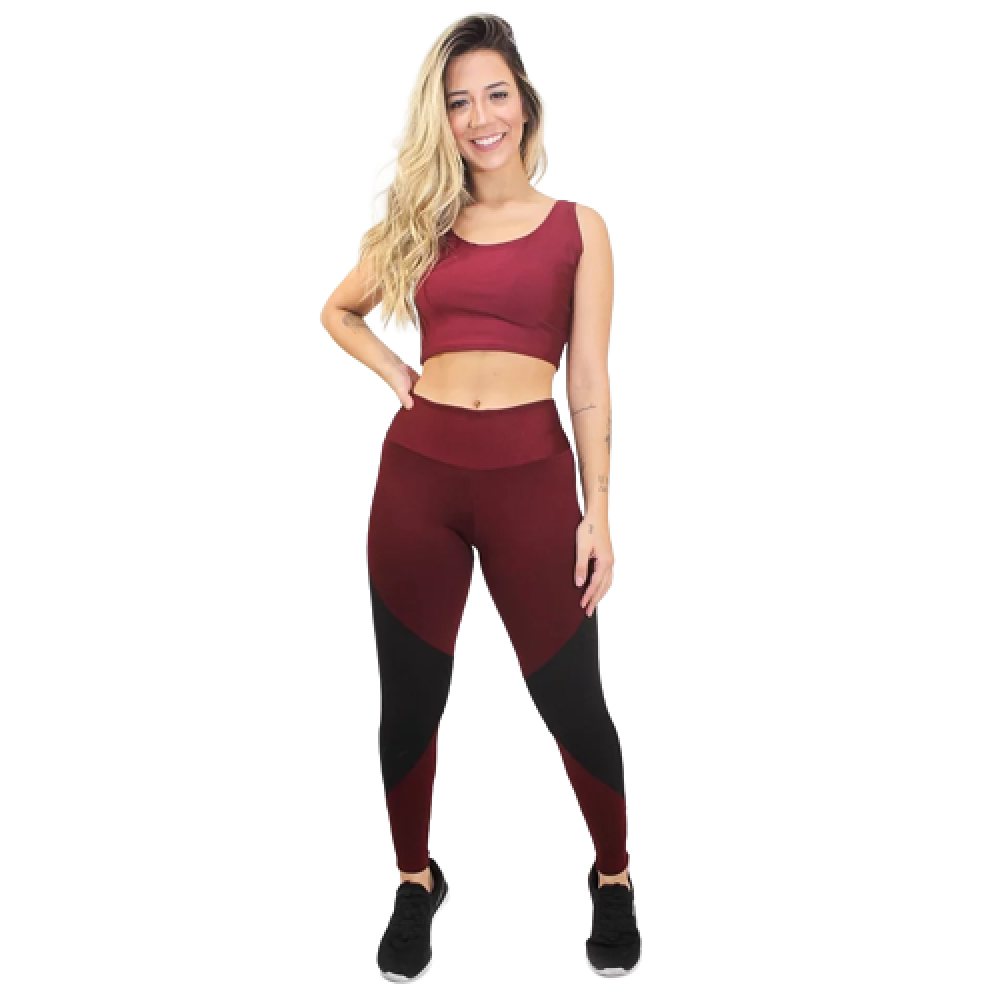 Conjunto Boutelle Casual De frio Feminino Calça e Blusa Marsala - Compre  Agora