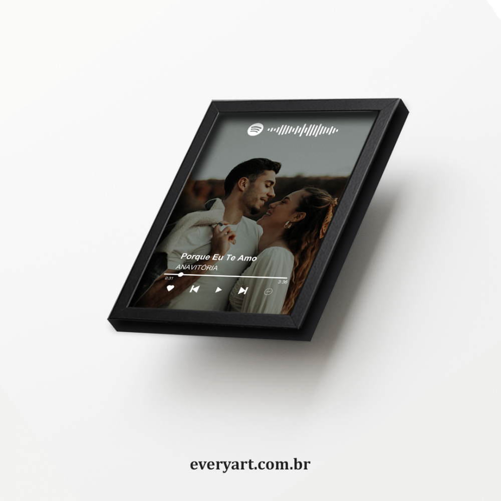 Placa Spotify Música do Casal Personalizada 2 - Namorados 56