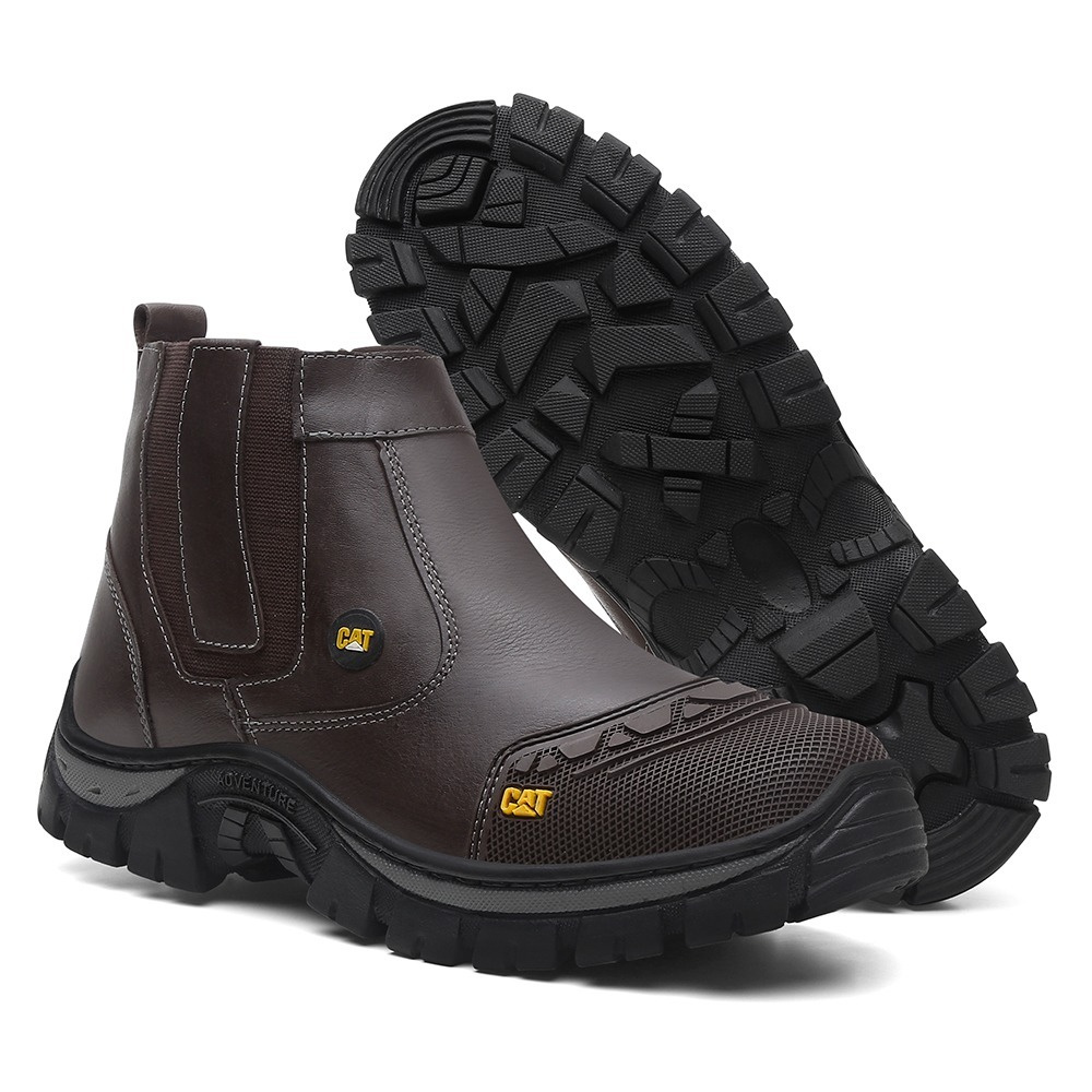 Bota Caterpillar Original Coturno em Couro Legitimo