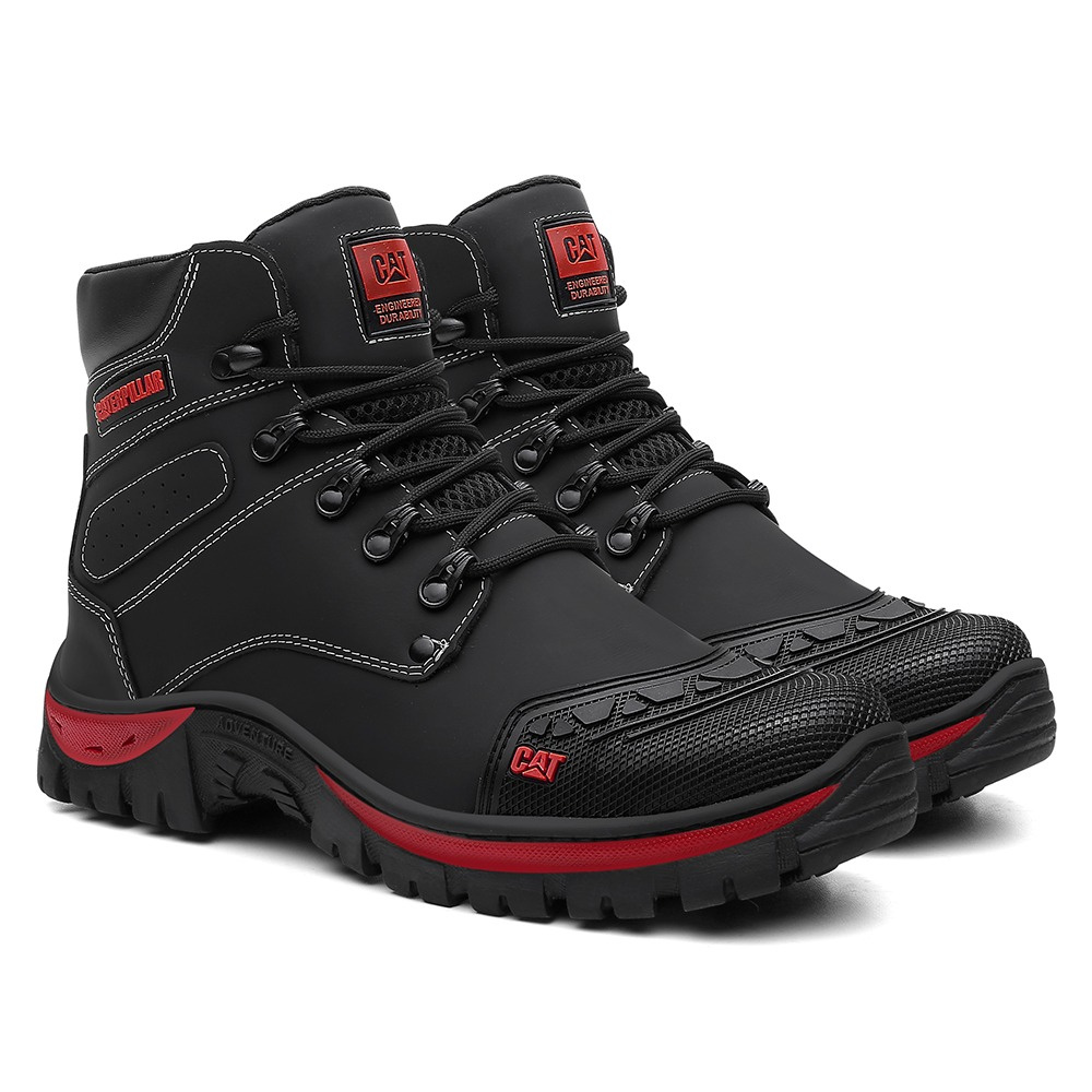 Bota Botina Coturno Masculino Caterpillar Impermeável Em Couro