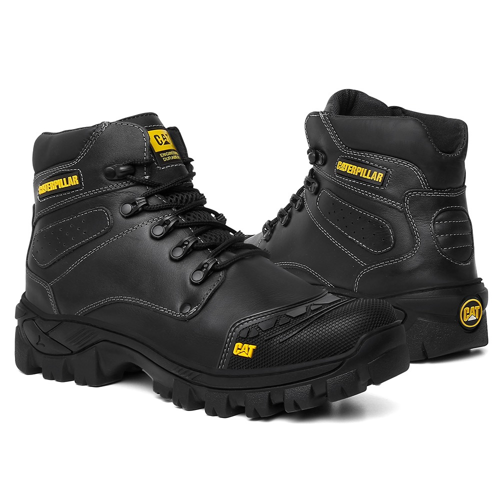 Coturno Masculino Bota Caterpillar Lançamento Cano Curto Preto