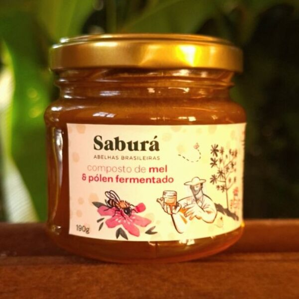 Sabura Rome MELIPÓLEN: saburá (pólen fermentado) + mel (170g) - Saburá Abelhas ...