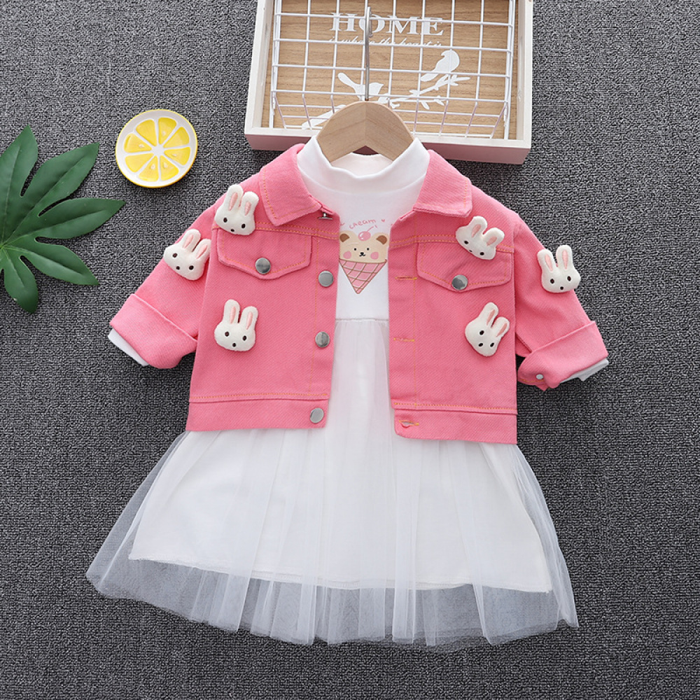 Conjunto Vestido & Jaqueta Jeans - Fofuras Babys Kids