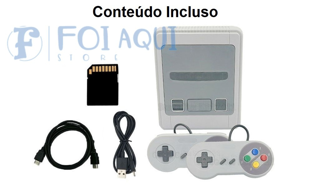 Videogame Super Mini Sfc Com 620 Jogos 8-bit E 2 Controles