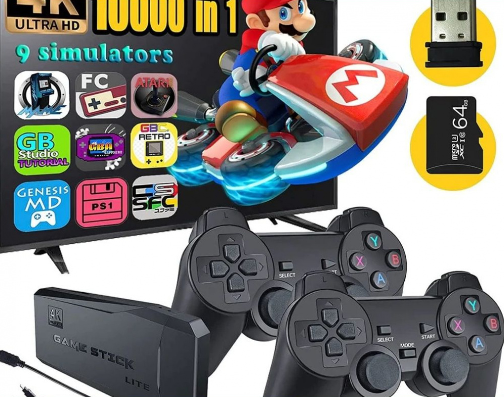 Video Game Stick 15 mil Jogos 64gb 2 controles sem fio Super Mario Word  Sonic - Videogames - Centro, Niterói 1252634595