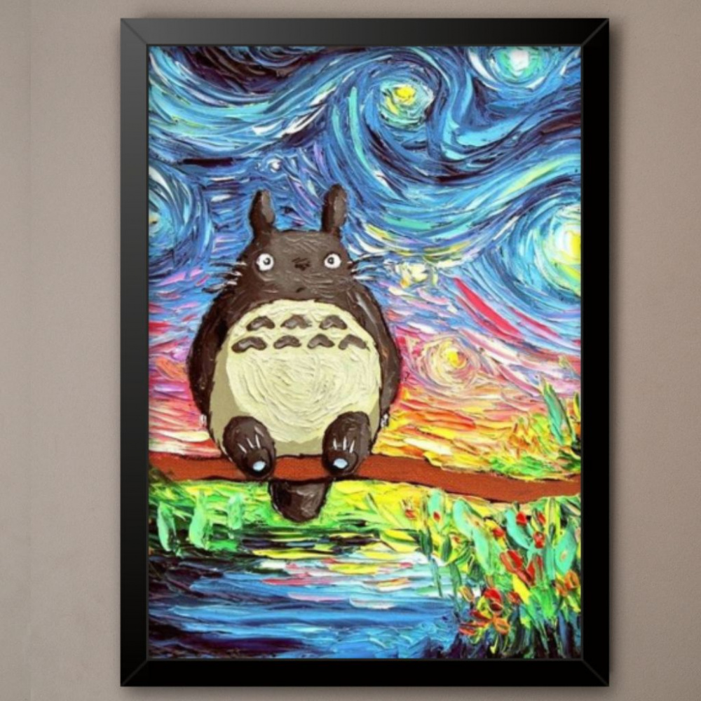 Totoro Van Gogh Meu Amigo Totoro Frame Wise Quadros Personalizados