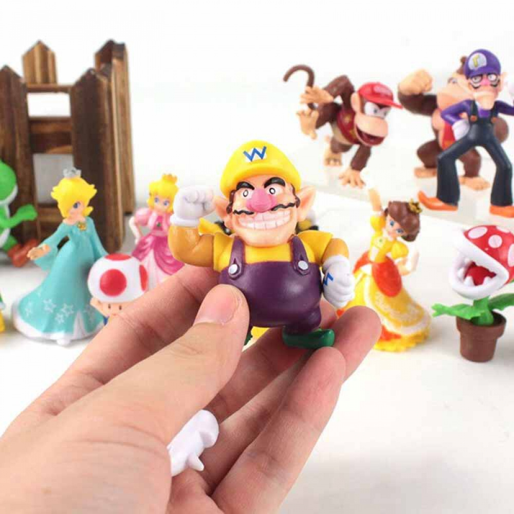 Bonecos Super Mario World Coleção Miniaturas Nintendo Dokey Kong + B