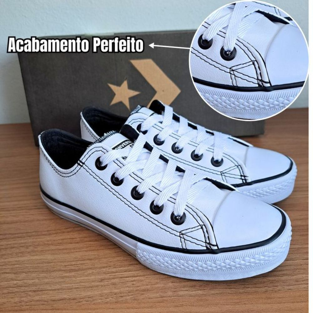 Enjoei Tenis Oxto Branco De Couro Tênis All St4r Linha Premium