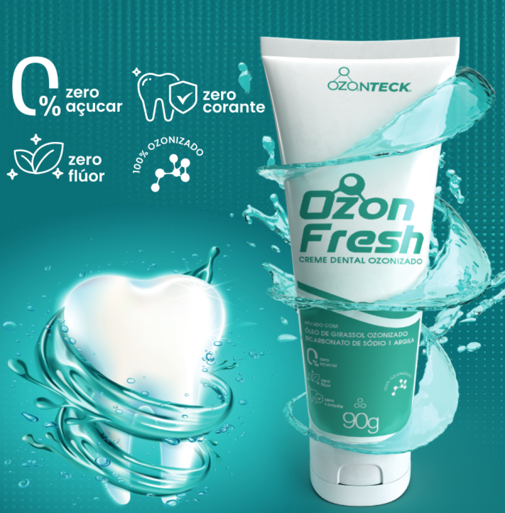 Creme Dental Ozonizado Ozon Fresh - Ozonteck Loja - Loja Online de Bem  Estar Ozonteck