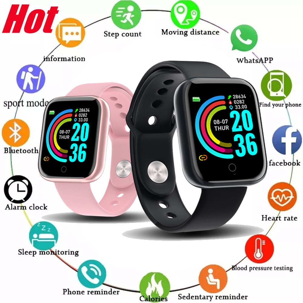 Smart Watch Y68 D20 - Relógio Inteligente - Rosa