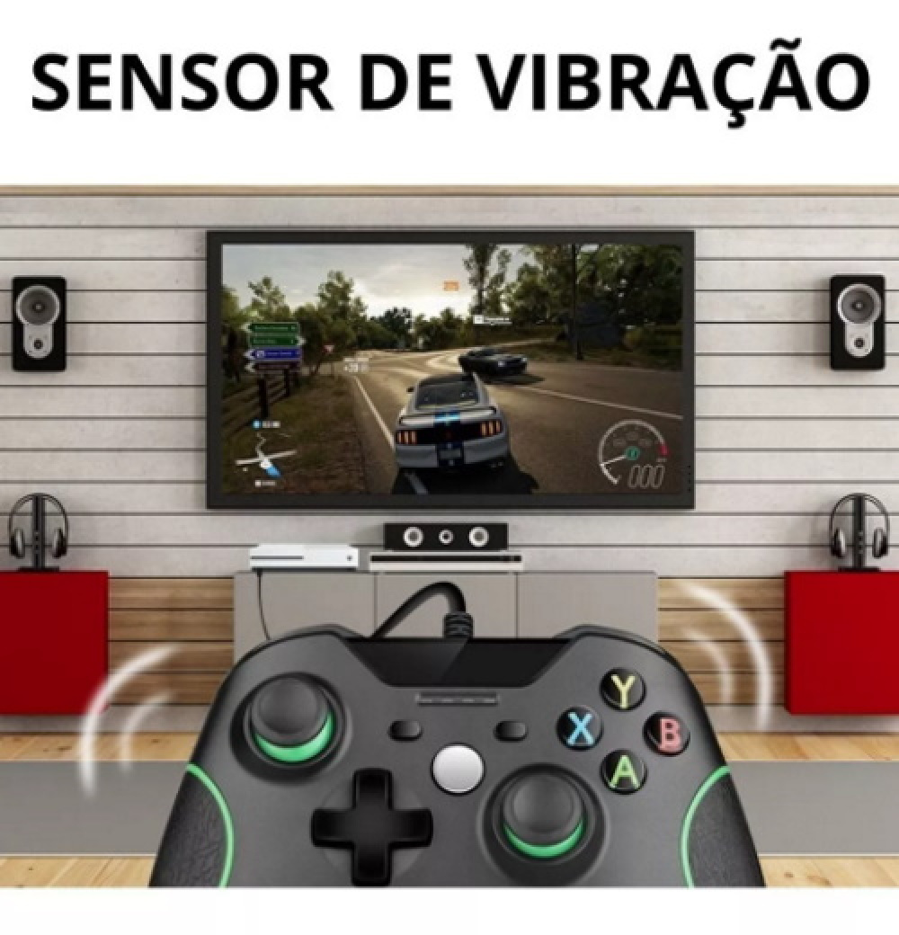 Controle Joystick Com Fio Compatível Xbox One Pc Notebook - N-1