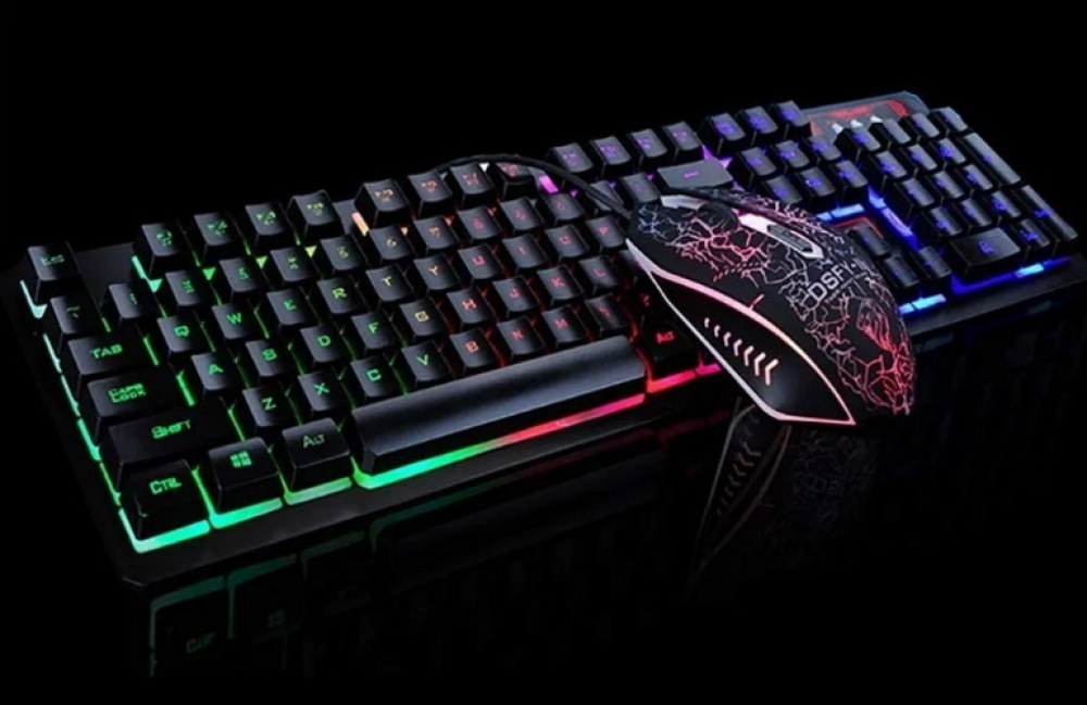 Kit Teclado Gamer Tedge RGB+ Mouse Gamer Tedge RGB + Game Pass Pc de 3 Meses