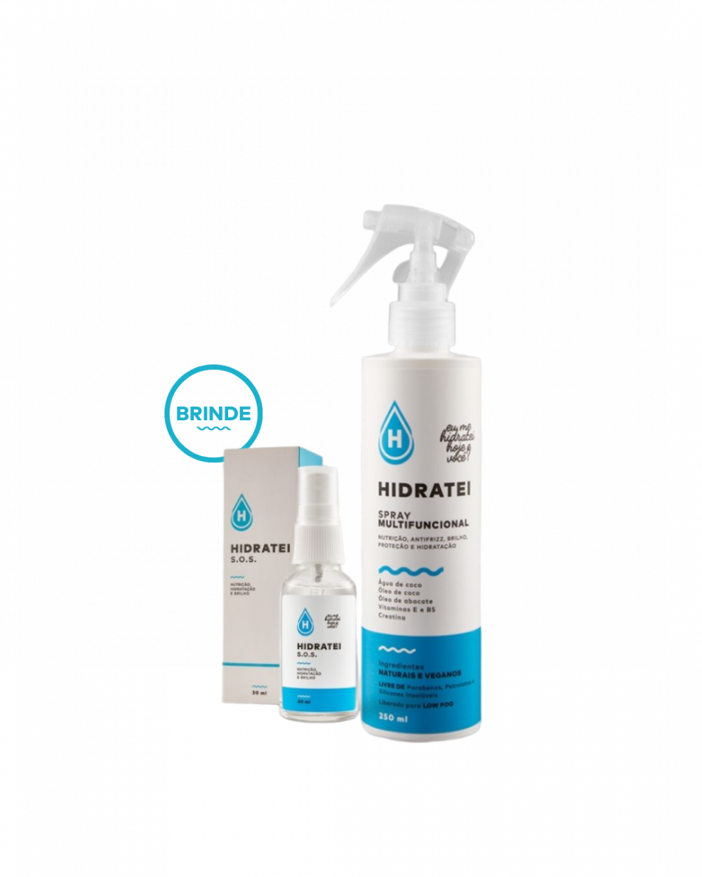 Leavein Spray + SOS Hidratei Cosméticos