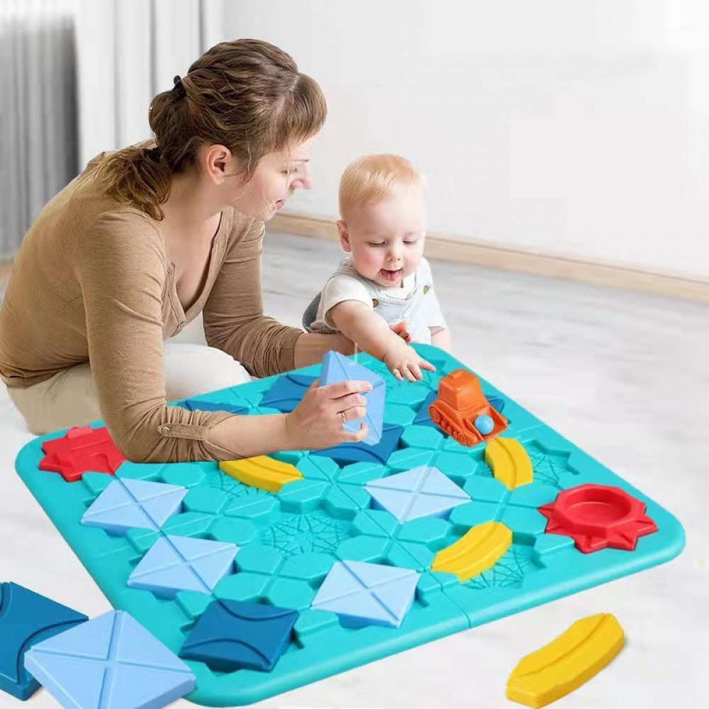 Estrada labirinto montessori pensando lógica brinquedos conjunto