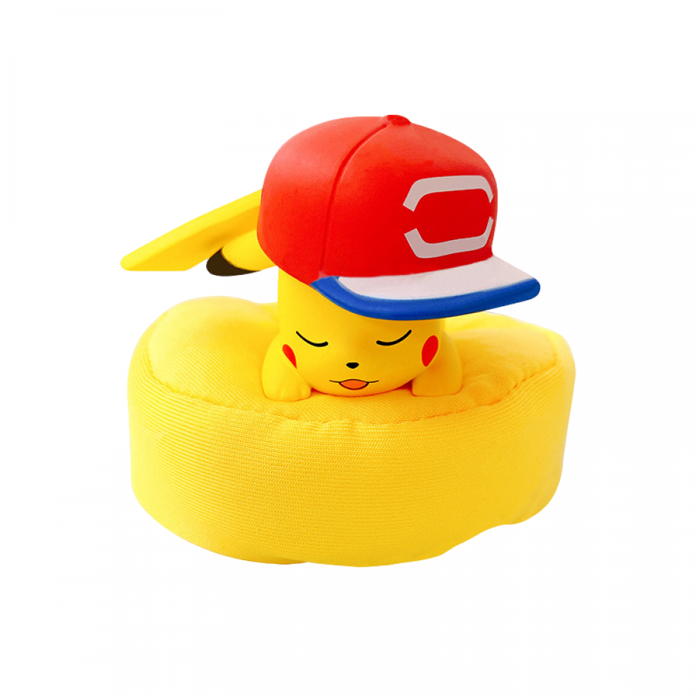 Boneco Eeve Pokémon Dormindo Com Almofada Puff Fofos