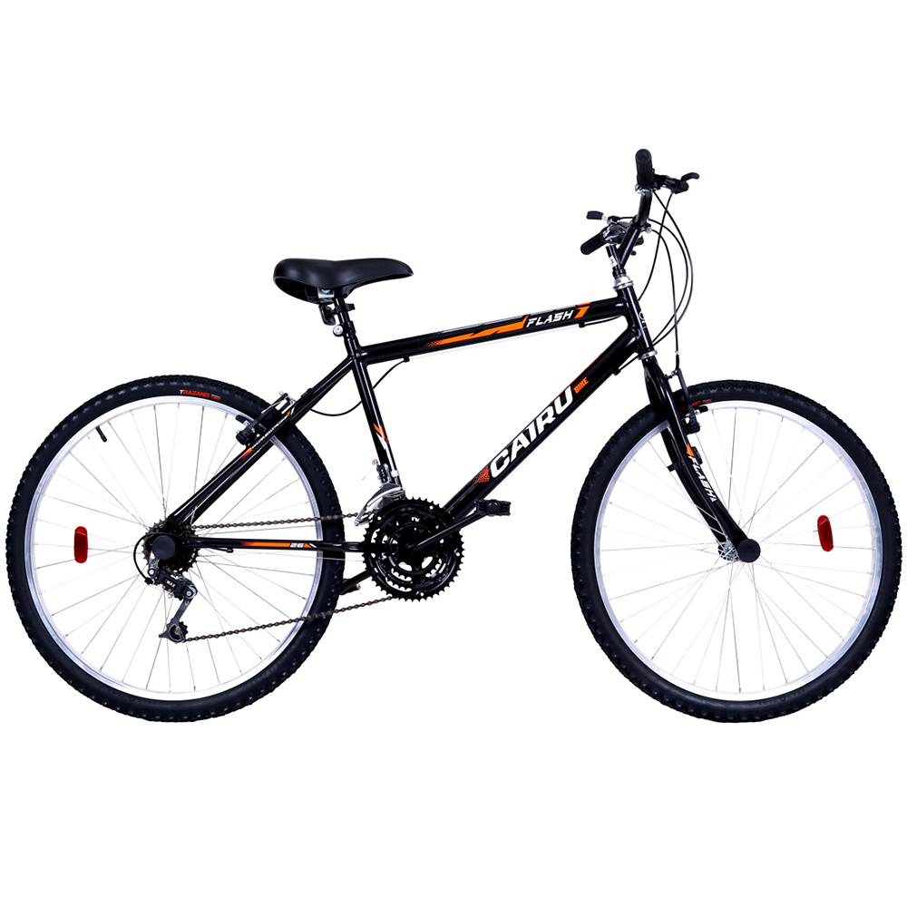 Bicicleta Aro 26 Cairu Flash 21 Marchas Freio V-Brake em Aço Carbono