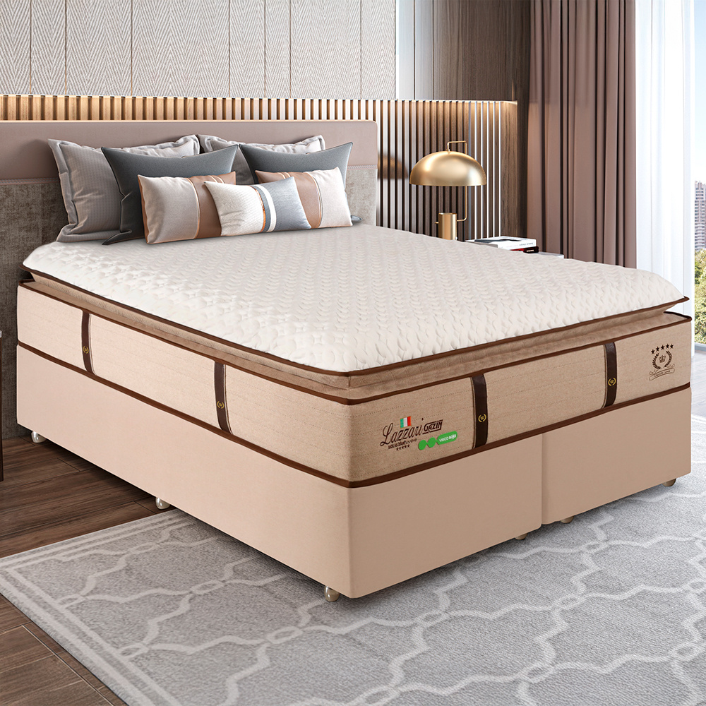 Colchão Cama Box Gazin Molas BlueWave com Pillow Top King Size Lazzari 193x203