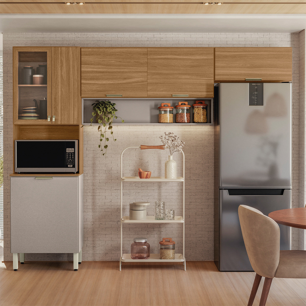 Cozinha Compacta Alba 6 Portas 1 Nicho MDP - Demóbile