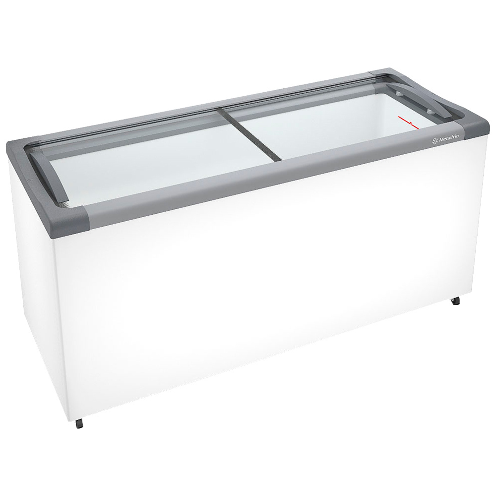 Freezer Metalfrio 505L 2 Portas Horizontal Expositor Degelo Manual NF55SB