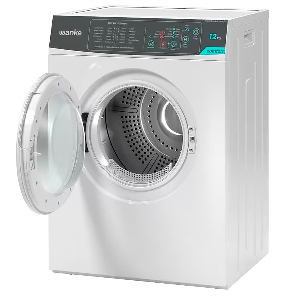 Secadora Wanke Comfort 12kg Função Passa Fácil 12 Programas