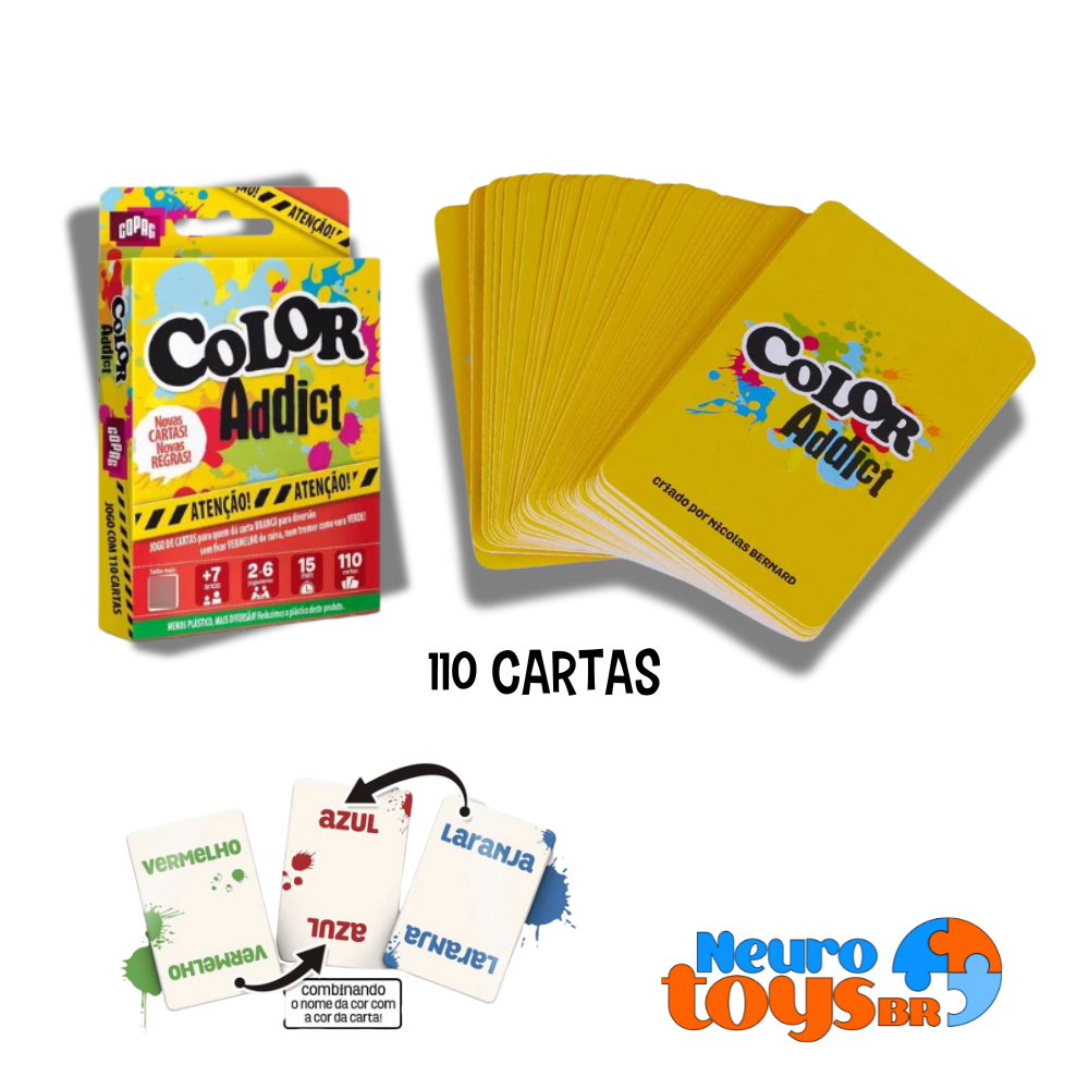 Neuro Toys BR - Jogo Cores em Ação Foco e Concentração - Color
