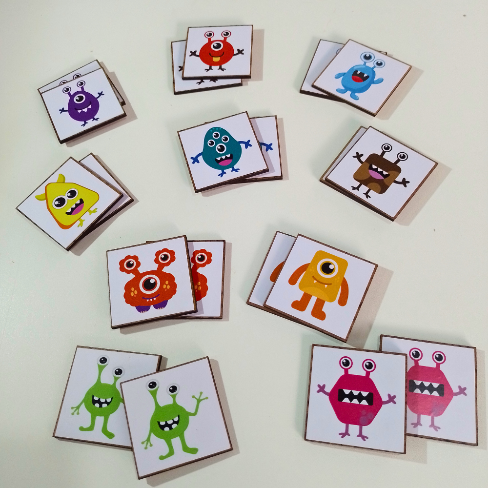 Jogo da Memória Monstrinhos Divertidos - Interagir brinquedos ...