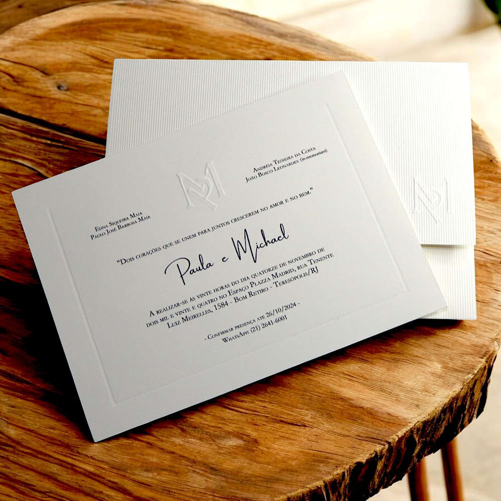 Convite de Casamento | Poesia | Minimalista