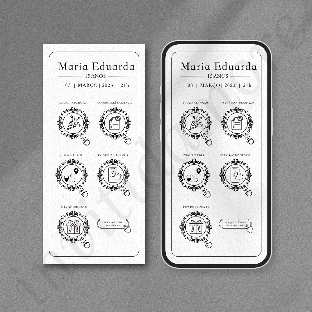 Convite Virtual de Aniversário | 15 Anos