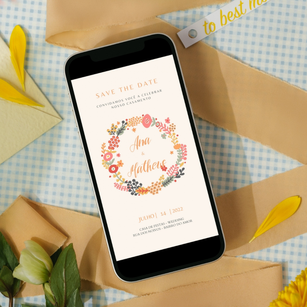 Save The Date Animado para Casamento | Foral