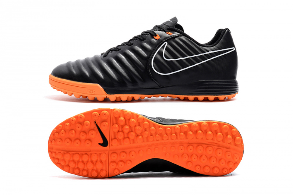 Nike tiempo cheap orange and black