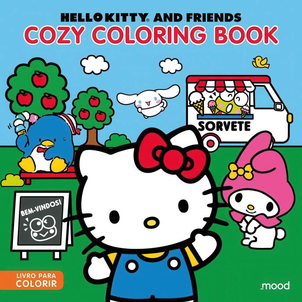Livro de Colorir Hello Kitty Cozy Coloring Book Bobbie Goods | Mood ...