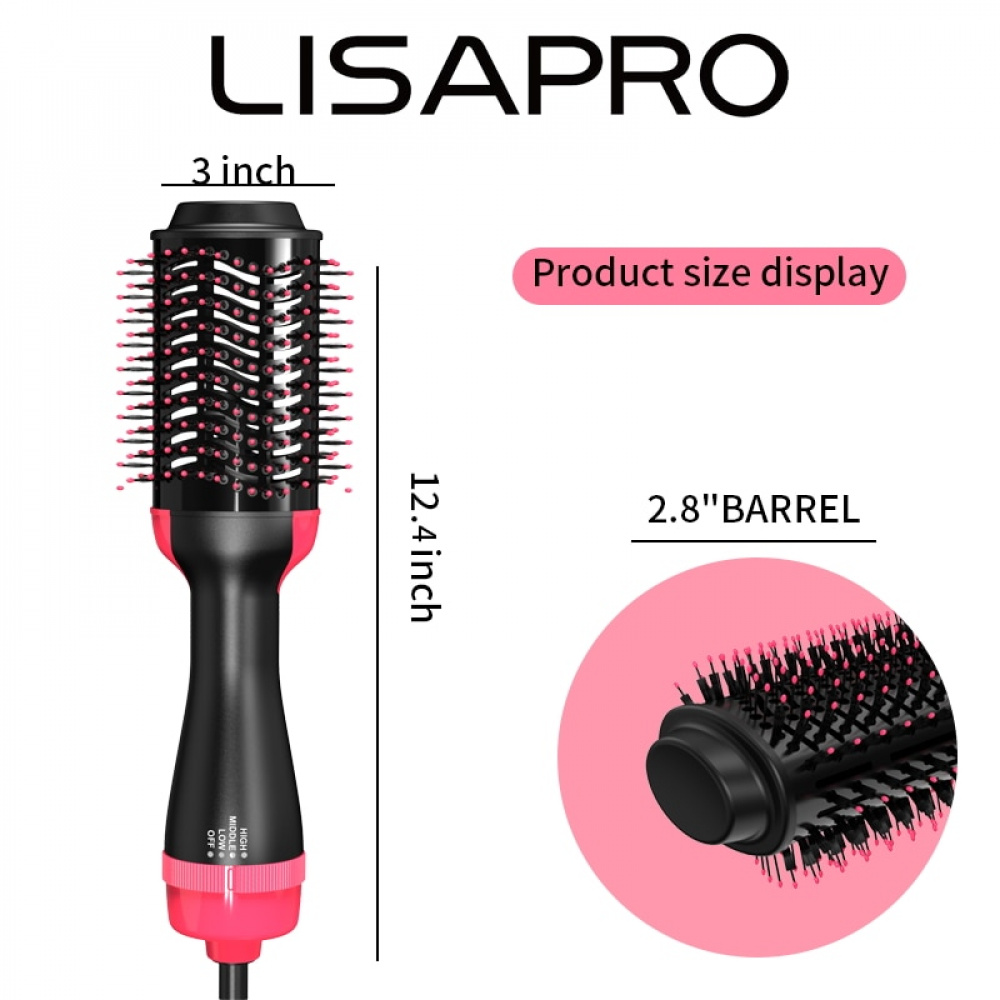 Escova de cabelo, escova de ar quente e secador, escova de cabelo para  alisar, ondular, escova profissional de cabelo para mulheres 110-125V,  1000W