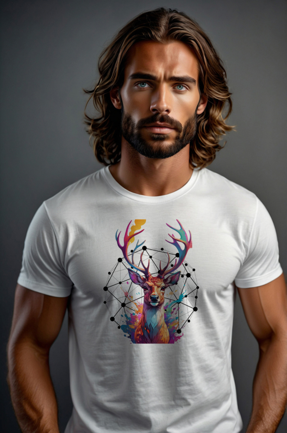 camiseta-cervo-geometria-jnana-gita
