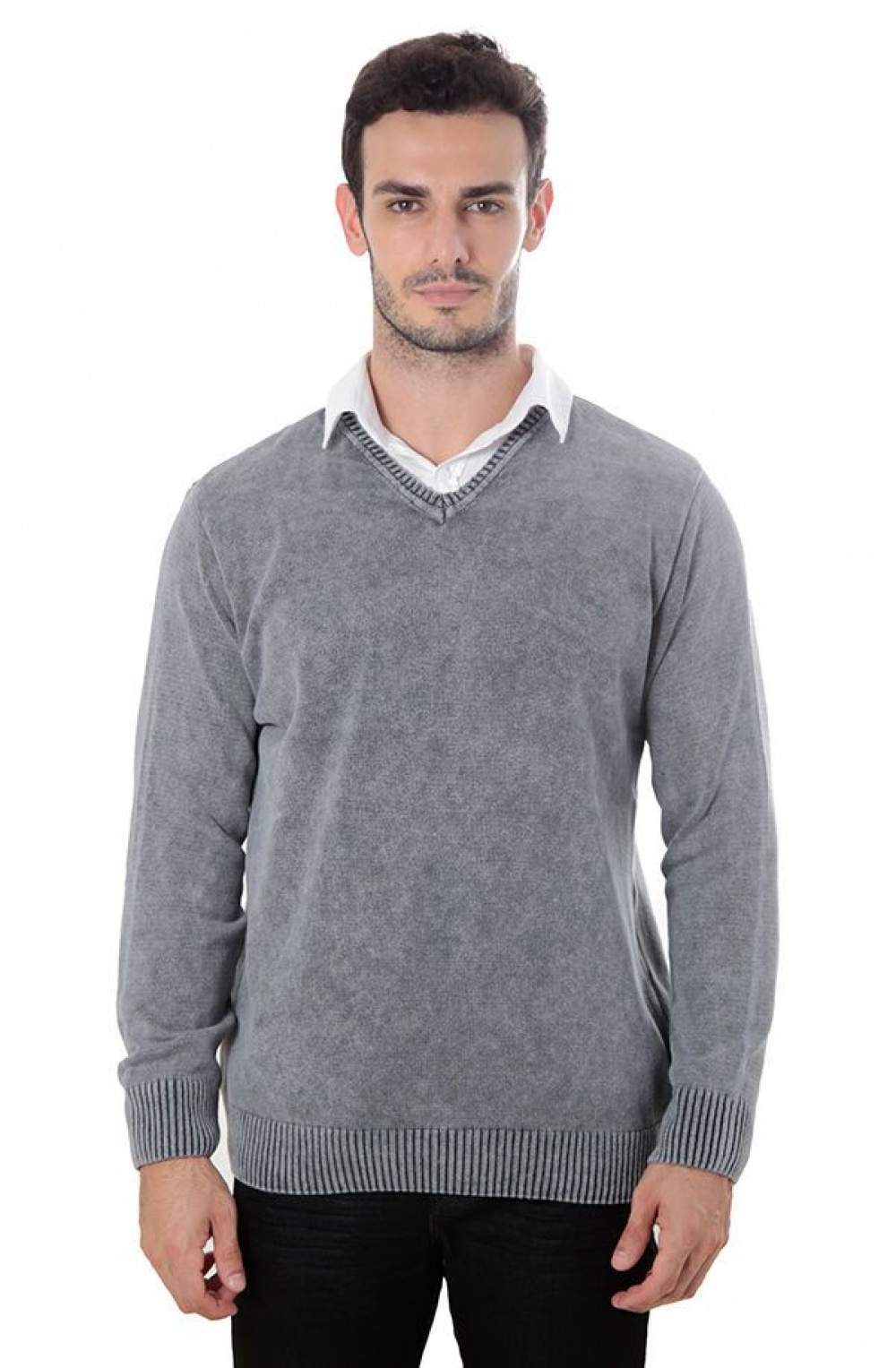 SUÉTER TRICOT ESTONADO PRIME GOLA V JHONNOX