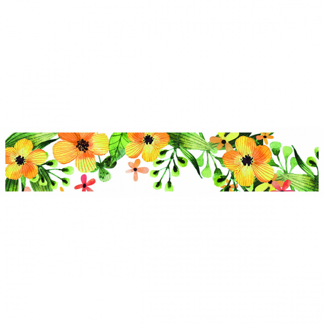 Faixa Digital Estampado Flores Amarelo 6014 - Mod.906 - 02 unidades