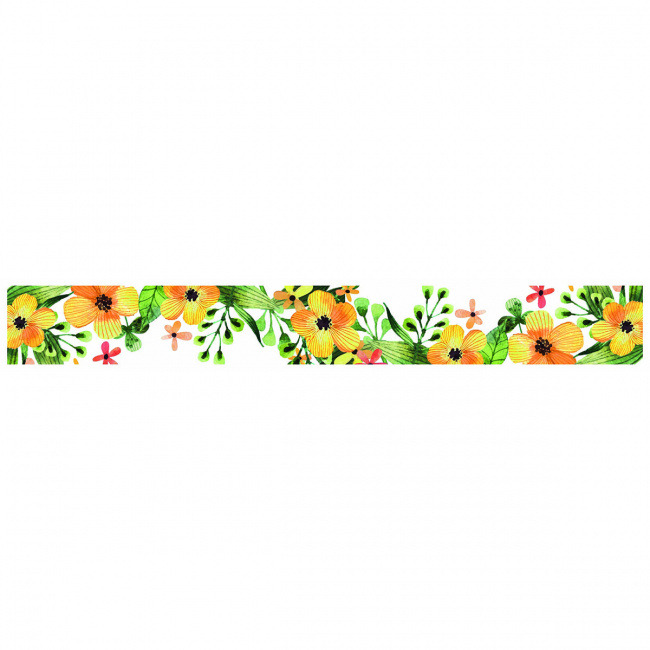 Faixa Digital Estampado Flores Amarelo 6014 - Mod.906 - 02 unidades