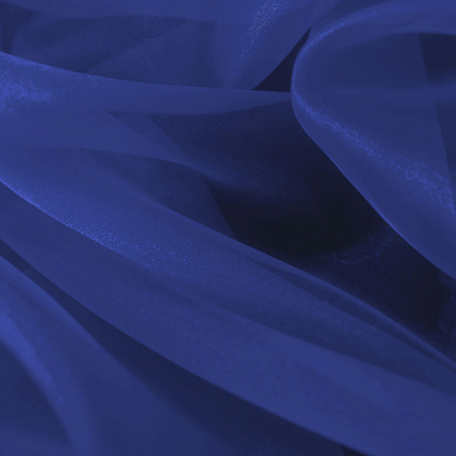 Tecido Organza Liso Azul Escuro - 1,50m de Largura