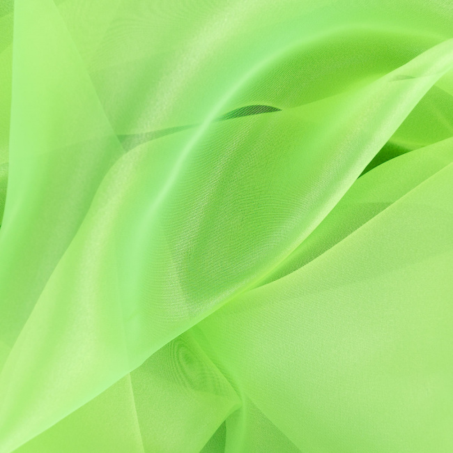 Tecido Organza Liso Verde Grego - 1,50m de Largura