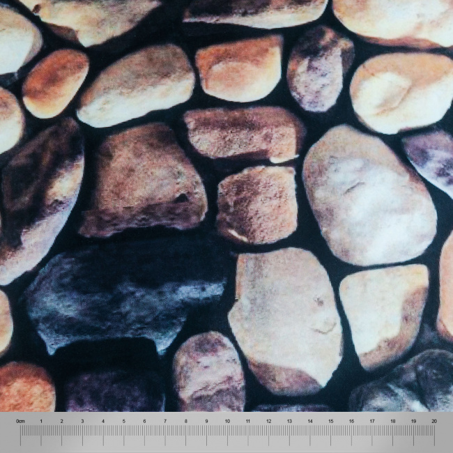 Tecido Termocolante Digital Revest Estampado Pedra River - 1,38m de Largura