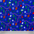 Tecido Tricoline Designtex Estampado Enfeite de Natal Azul - 1,50m de Largura