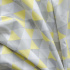 Tecido Tricoline Rimatex Estampado Mosaico Amarelo e Cinza - 1,50m de Largura