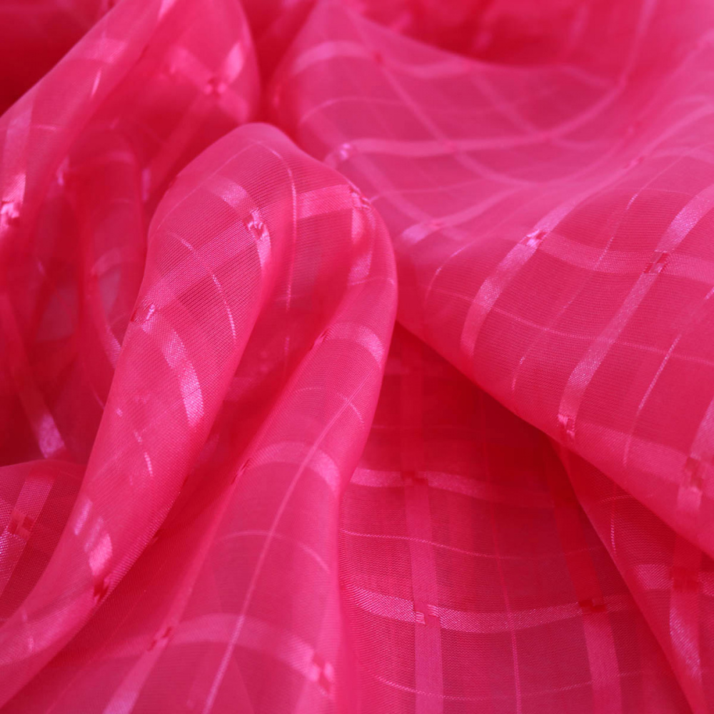 Tecido Tricoline Xadrez Rosa Pink - Walitex Tecidos