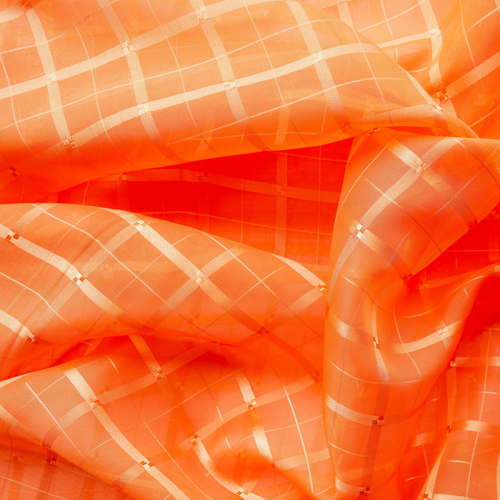 padrão perfeito nas cores laranja e verde água para xadrez, tecido